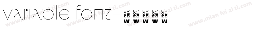 variable font字体转换